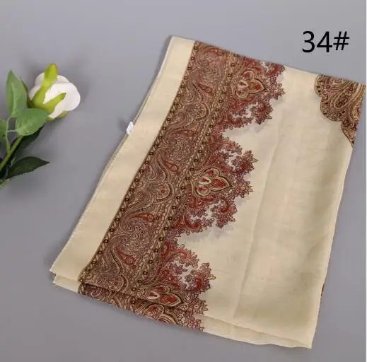 Женские шифоновые шелковые шарфы 35 цветов модные весенние квадратные