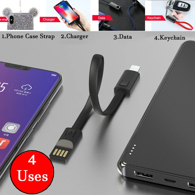 Зарядное устройство кабель брелок шнур для iPhone X XR XS Max 6 S 7 8 Plus 5 5s iPad короткая