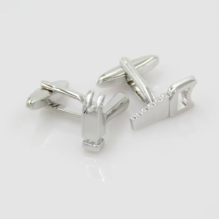 Модные серебряные запонки строительные инструменты гвозди подарки бесплатная