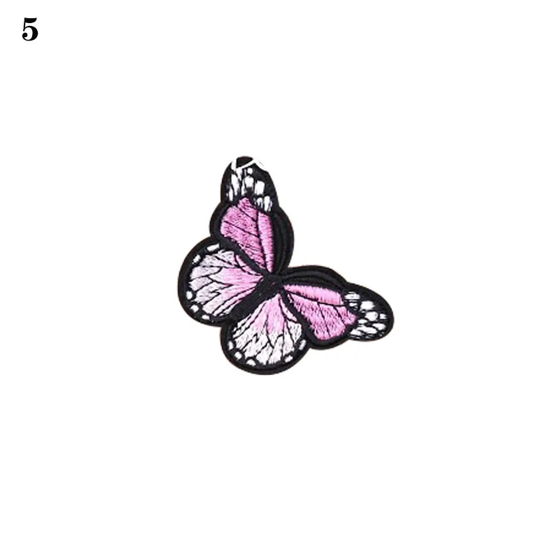 5 large light pink Красивая вышивка бабочки 12 цветная вышивка накладки для ногтей Декоративная паста видов одежды, обуви и шляпы украшения - Цвет: 5 large light pink