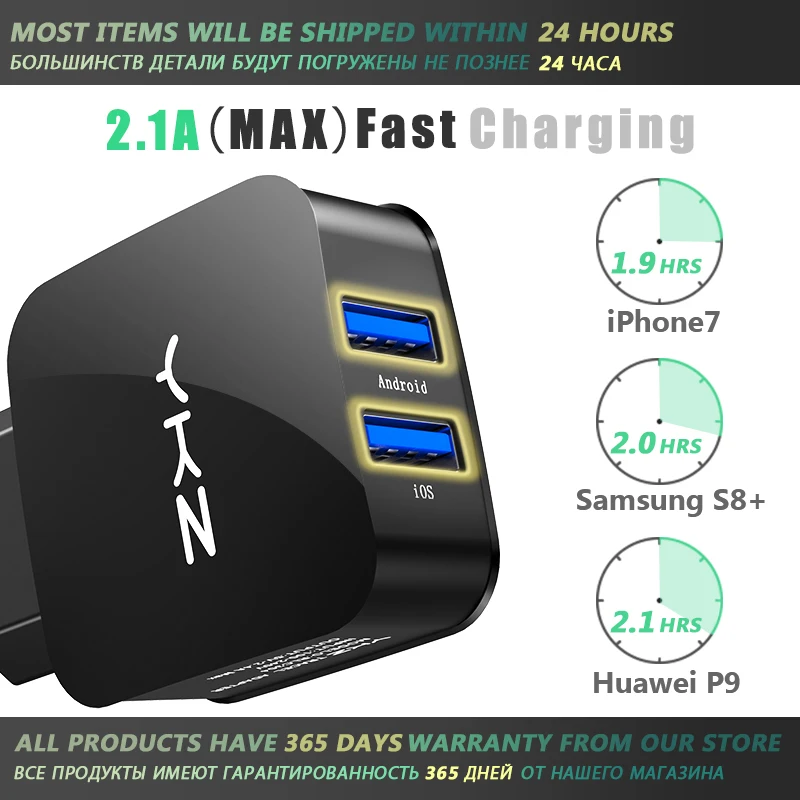 YKZ телефон зарядное устройство адаптер стены путешествия USB 2A ЕС разъем для iPhone с