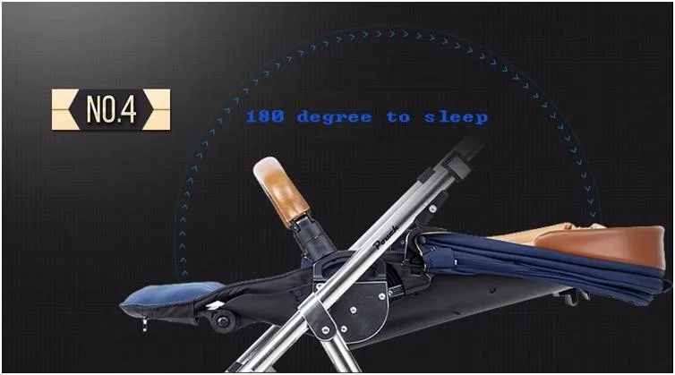 Сумка P80, детская прогулочная коляска высокого вида с ручкой из натуральной кожи, складная детская коляска для младенцев, два направления