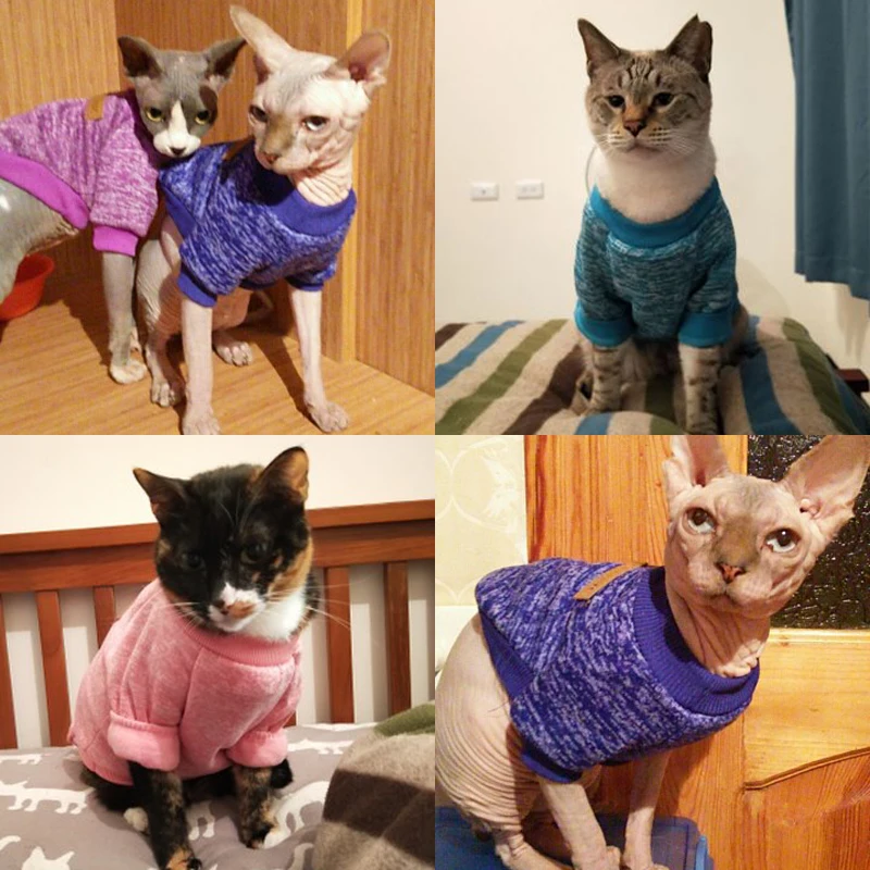 Classic Cute Cat Clothes for Small Cats Winter Warm Pet Dog Clothing Kitten Coat Jacket Sweater Kitty Outfit Pets Products| |