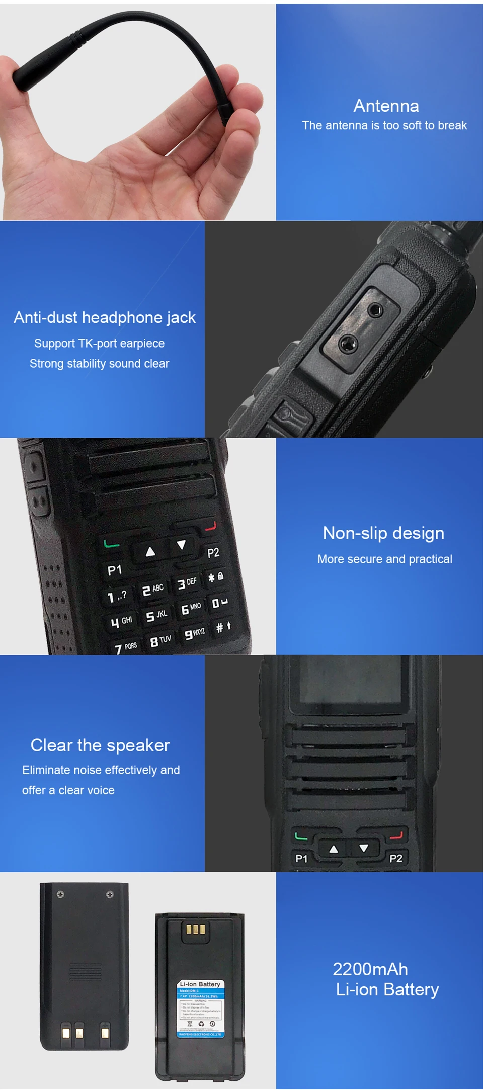 Baofeng DM-1701 рация ПМР rádio UHF VHF Ham CB радио станция цифровой аналоговый Совместимость Dual Time slot рация рации yaesu