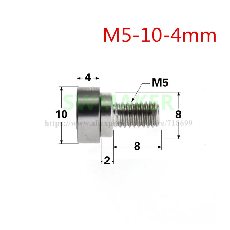 

1 шт. M5 * 10*4 мм внешняя резьба M5 резьбовой винт MR105 Миниатюрный подшипник направляющий шкив