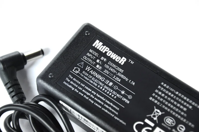 

MDPOWER For Lenovo IdeaPad G455 20V 3.25A laptop power AC adapter charger cord