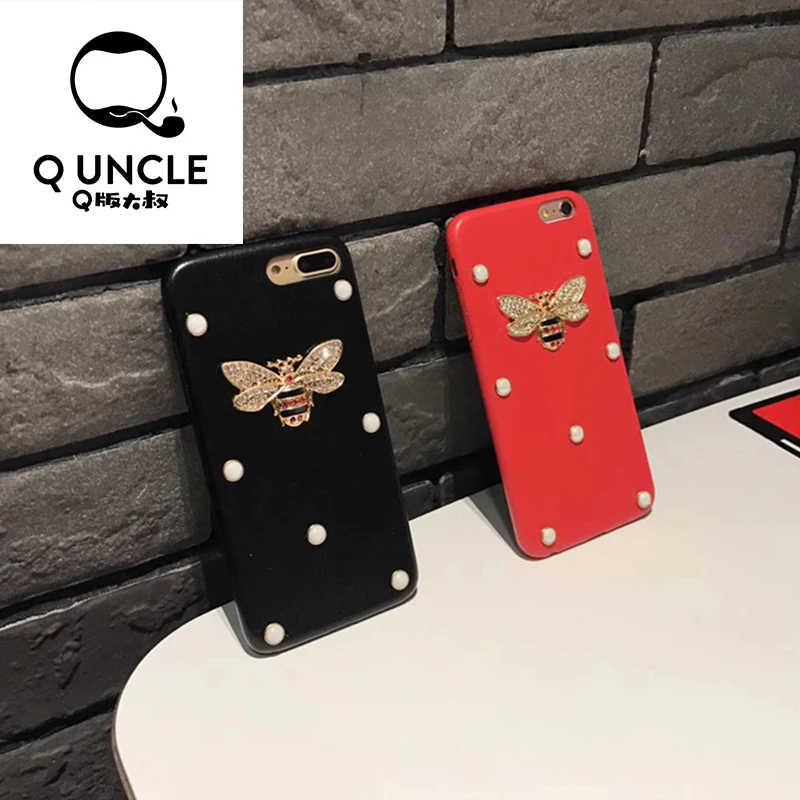 Q UNCLE для iPhone XR XS MAX 8Plus 7Plus роскошный кожаный 3D металлический чехол с бриллиантами и