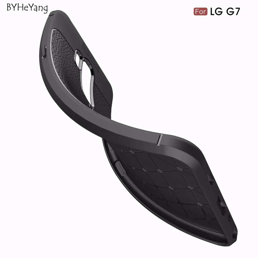 BYHeYang для LG G7 чехол ThinQ 6 1-дюймовый Личи шаблон Силиконовый ТПУ задняя крышка