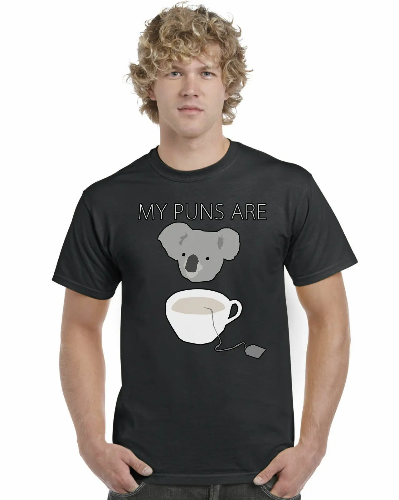 Мой каламбуры Koala'Tea Веселые унисекс футболка Веселая пародия | Мужская одежда
