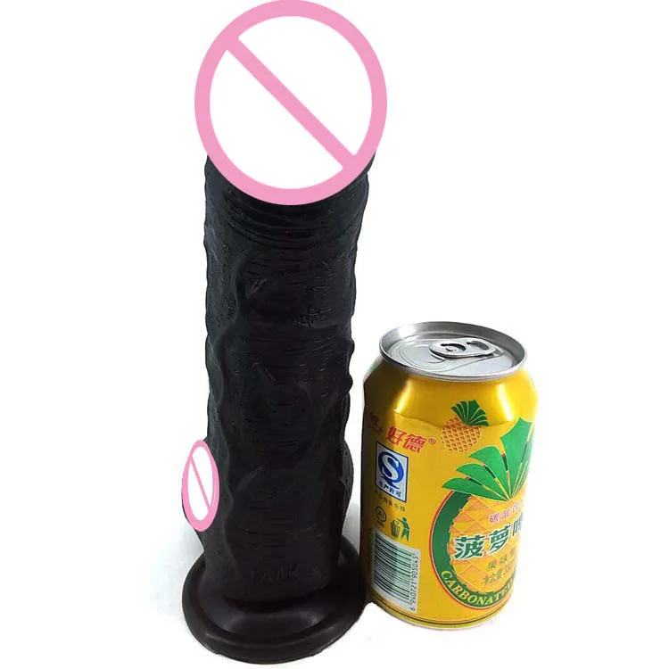 2016 Новый черный силикон 21*5 см конский дилдо реалистичный присоска большой