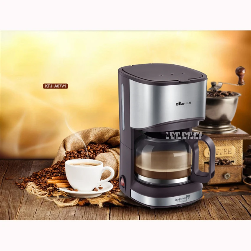 Полностью автоматическая кофемашина KFJ-A07V1 220 В/50 Гц, 550 Вт, кофемашина для американских кофе-машин, пищевой полипропиленовый материал, л от AliExpress RU&CIS NEW