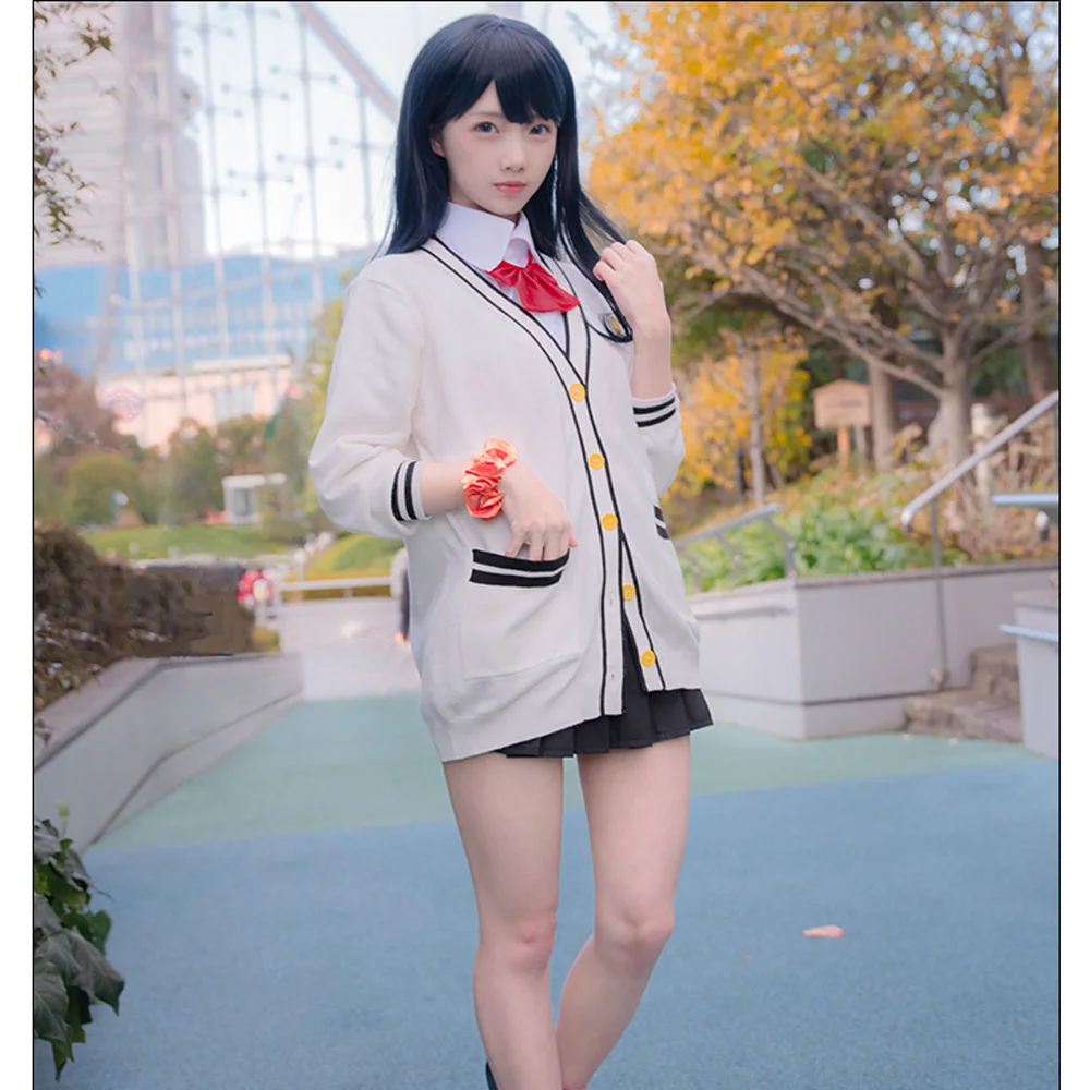 VEVEFHUANG аниме SSSS.GRIDMAN Косплей Костюм Takarada Rikka косплей костюм девочка школьная форма
