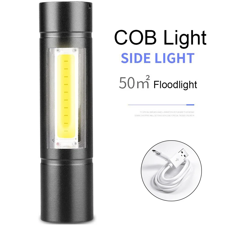 3 режима Мини переносная Рабочая лампа XPE + COB светодиодный фонарик ZOOM torchflashlight life
