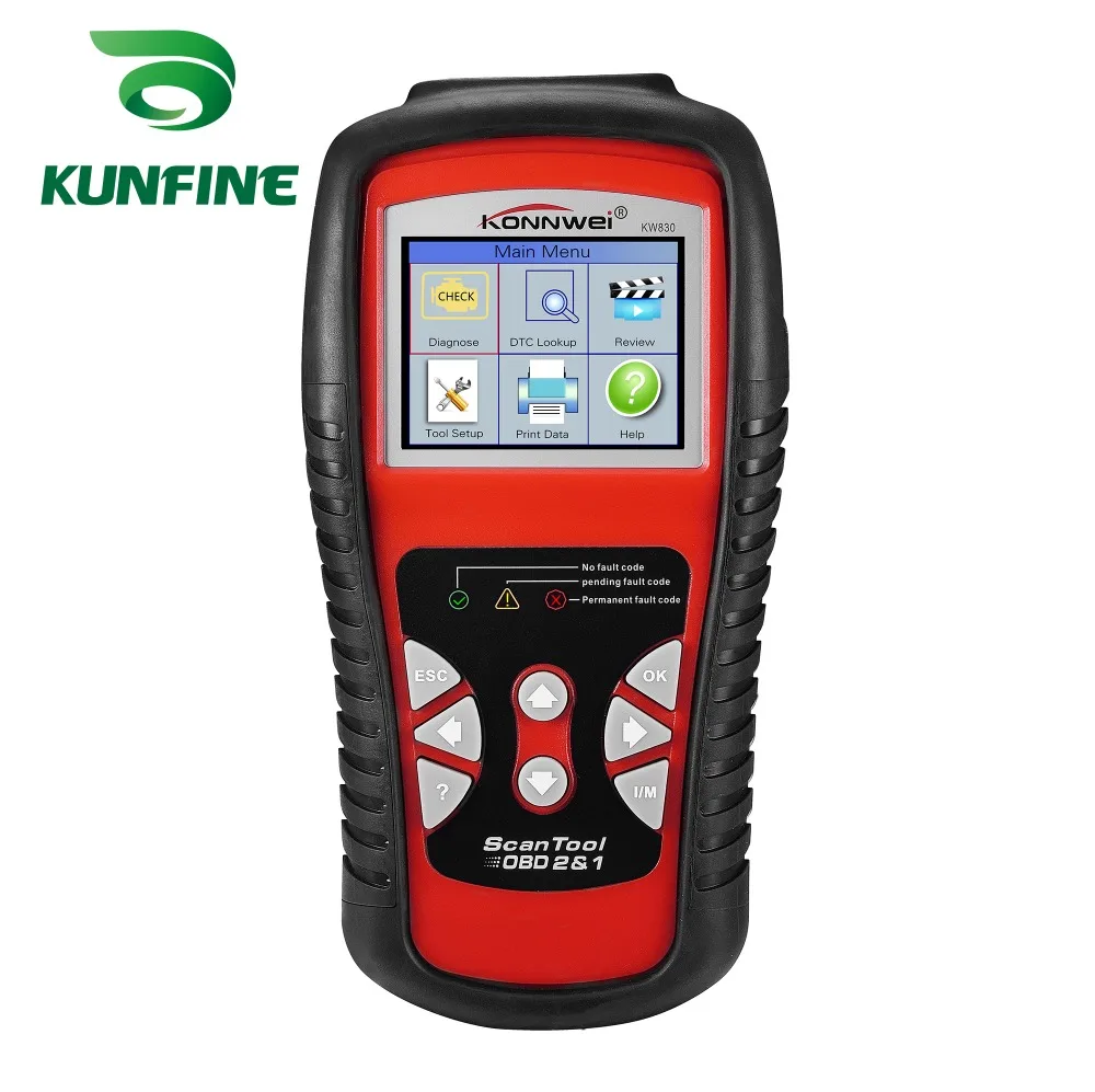 Автомобильный диагностический инструмент KW830 OBD2/EOBD сканер OBDII считыватель кодов