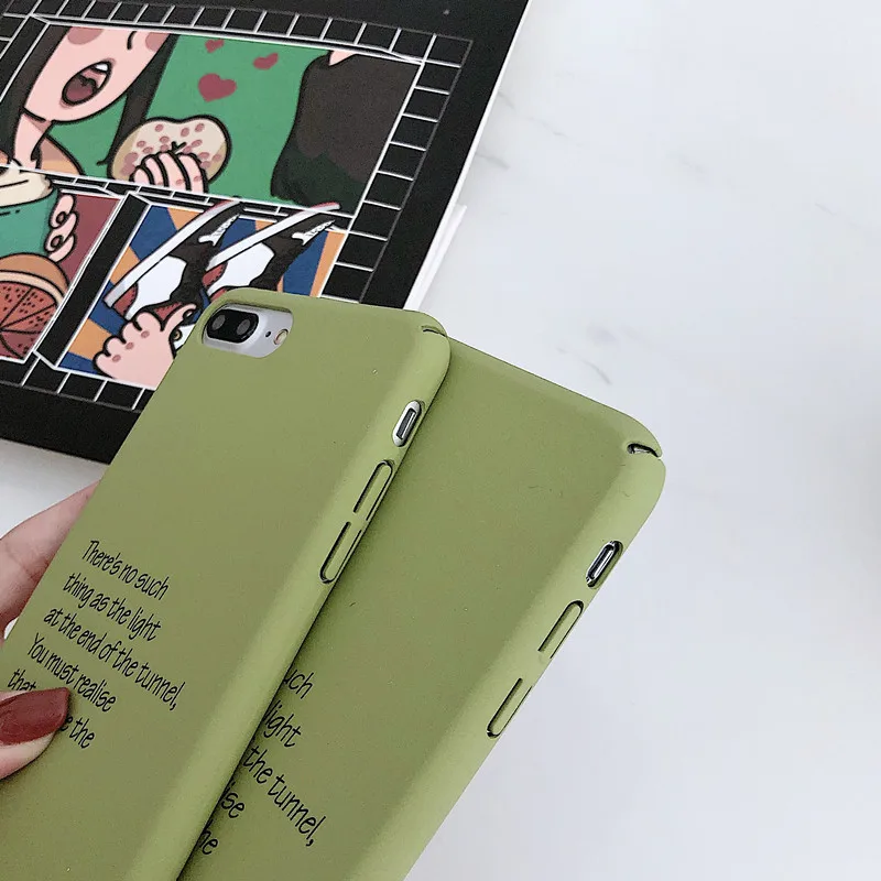 Однотонный простой чехол для телефона в стиле ретро с буквенным принтом