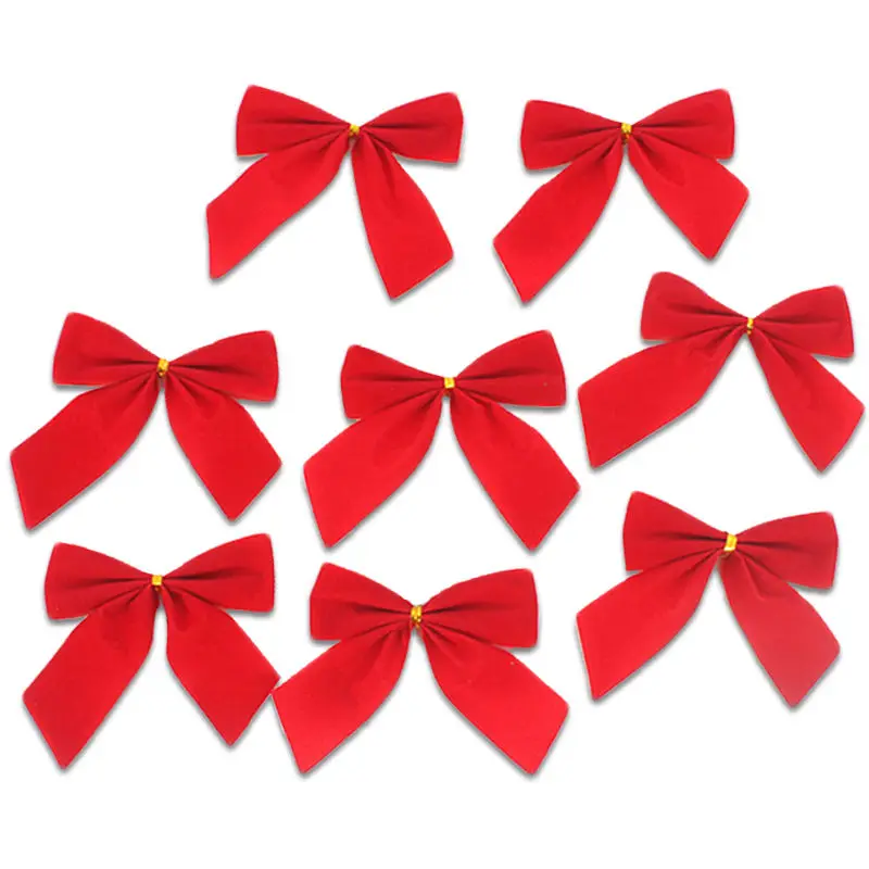 2018 Рождество 12 шт./лот вечерние рождественские украшения с красным бантом