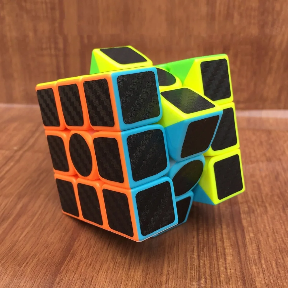 3x3x3 наклейка из углеродного волокна скорость магические кубики головоломка игрушка для детей подарок игрушка для молодых взрослых инструкция Профессиональный Кубик Рубика