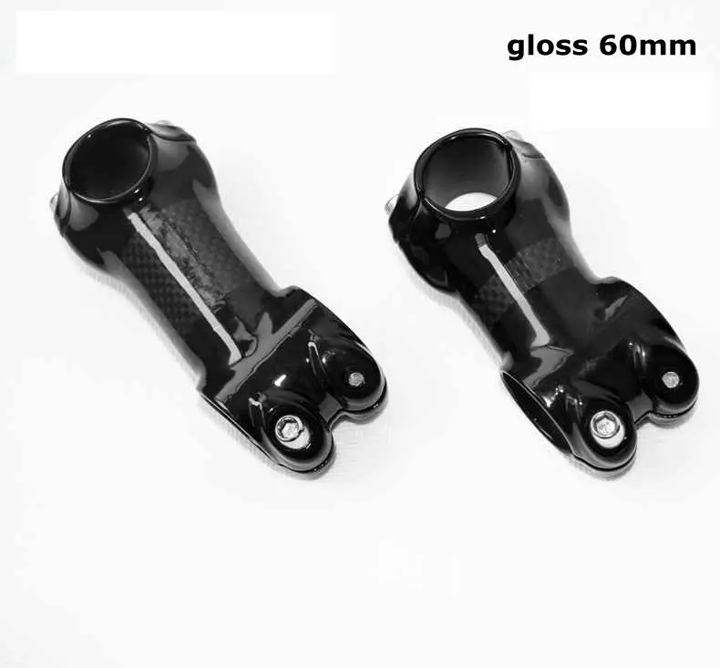 Gloss 60mm Spomann BMX черный велосипед Setm 25,4*50/60/70/80 мм глянцевая/матовая Алюминий сплав упакованы углерода стволовых велосипеды Запчасти - Цвет: Gloss 60mm