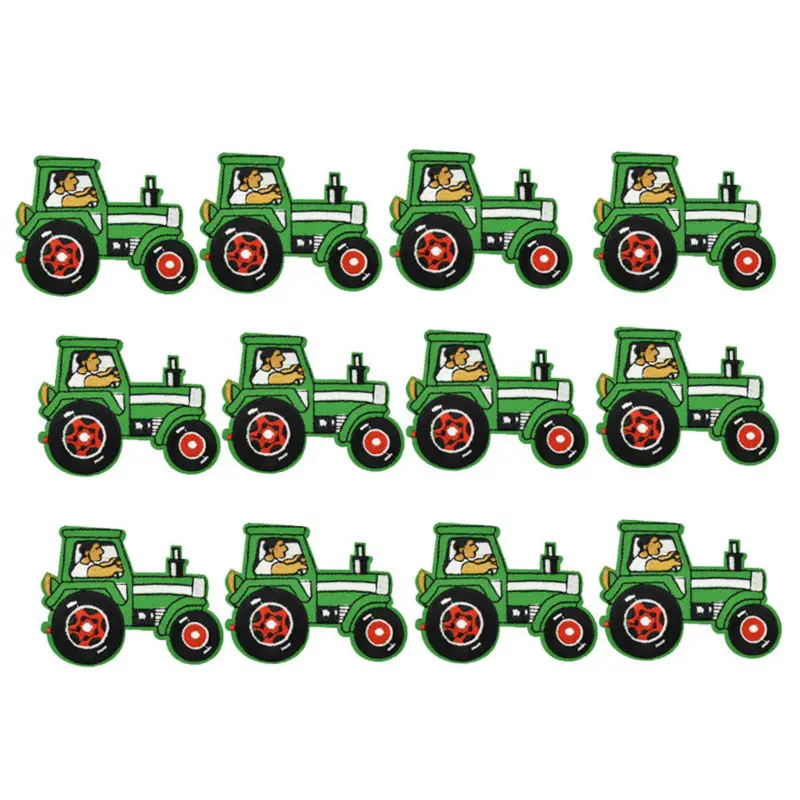 Сделай Сам нашивки в виде трактора для одежды железная вышитая нашивка