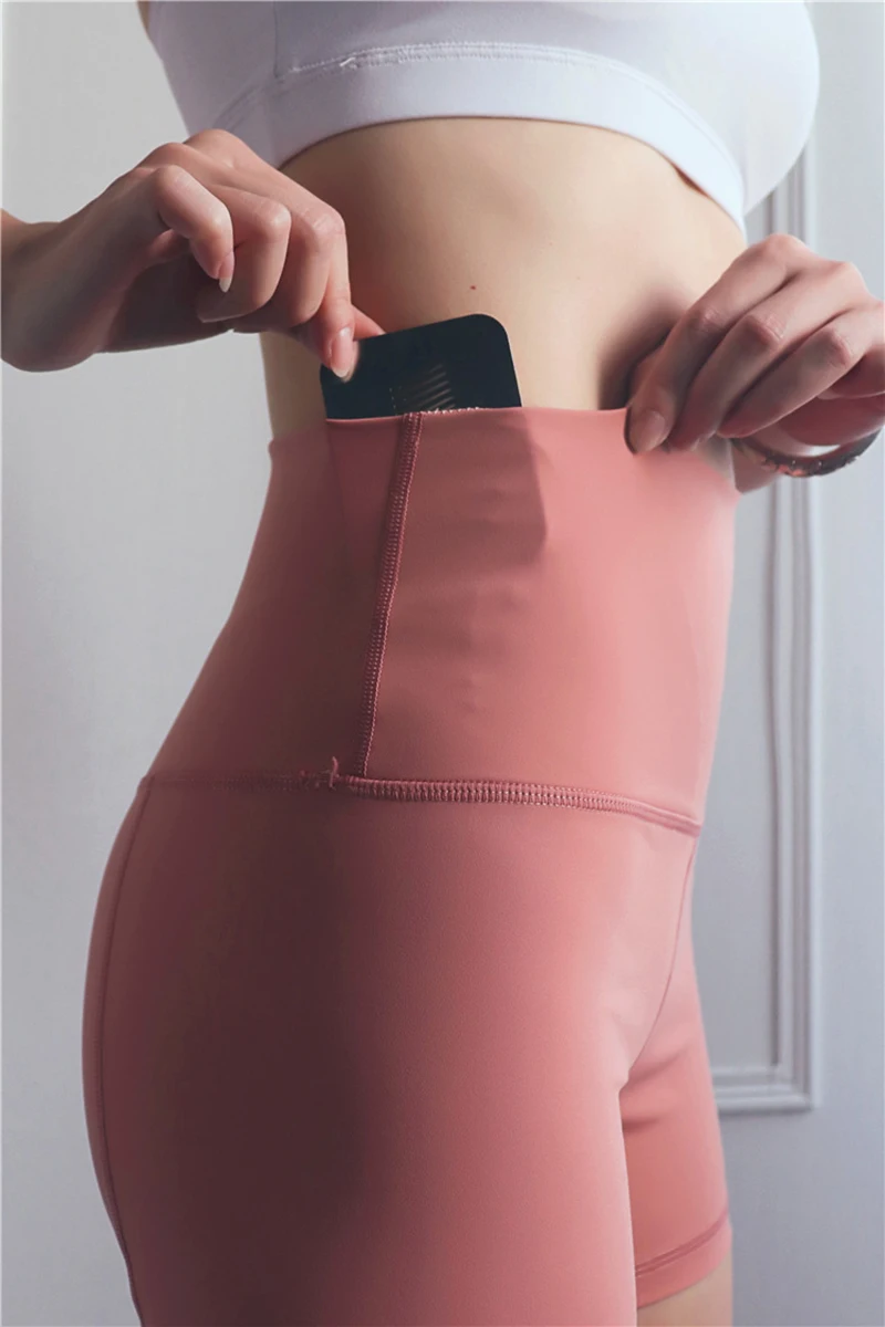 Горячая Распродажа шорты для спортзала высокая сторона контроль живота йоги