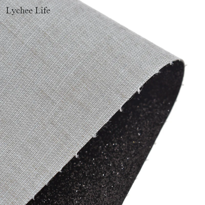 Lychee Life A4 блестящая синтетическая кожа ручной работы мягкая ткань для