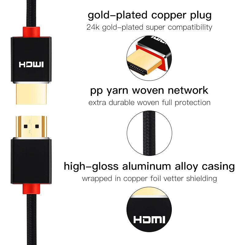 HDMI кабель Lungfish 4K/60 Гц 2 0 дюйма 3D высокоскоростной для разветвителя переключателя