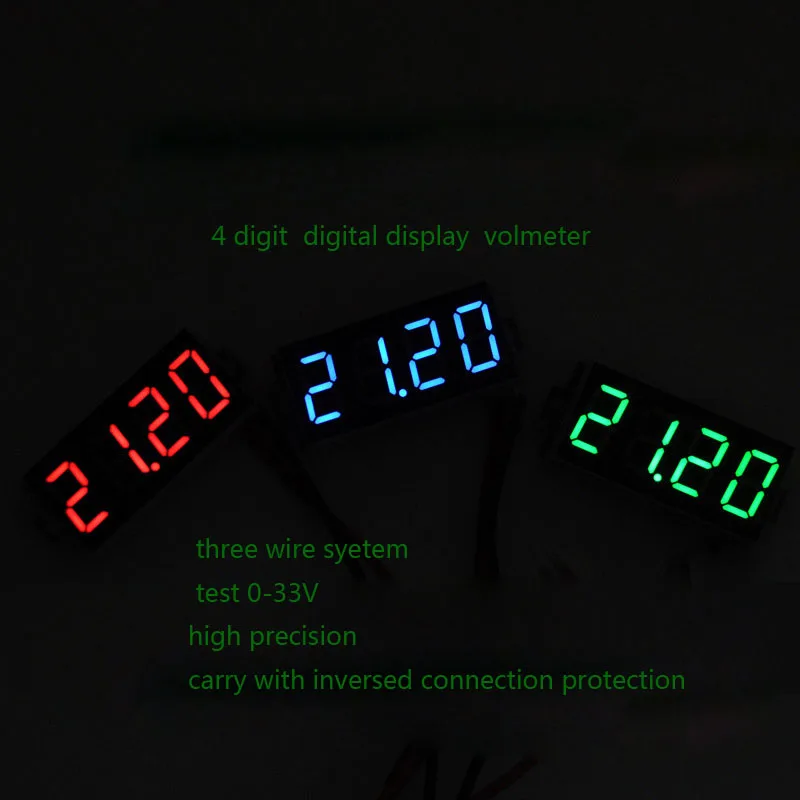 5 шт./партия цифровой вольтметр мультиметр 0 33 в 36 дюйма|panel meter|digital voltmetermeter led |