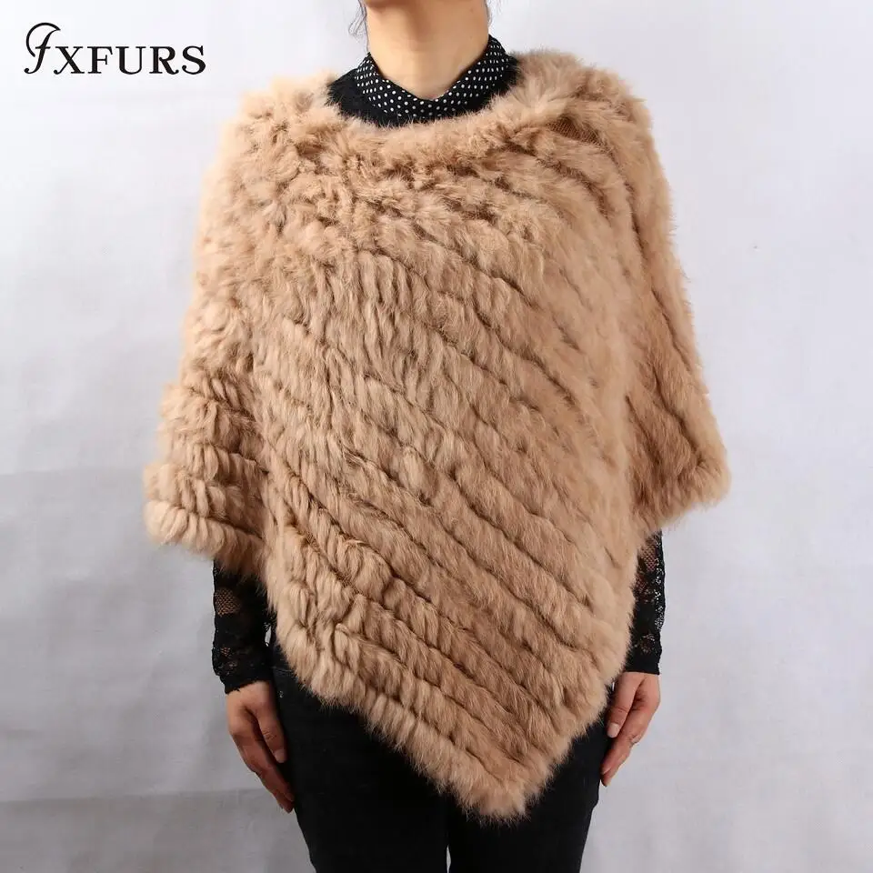 Шаль из кроличьего меха FXFURS 2020 женское пончо 29 цветов в наличии |