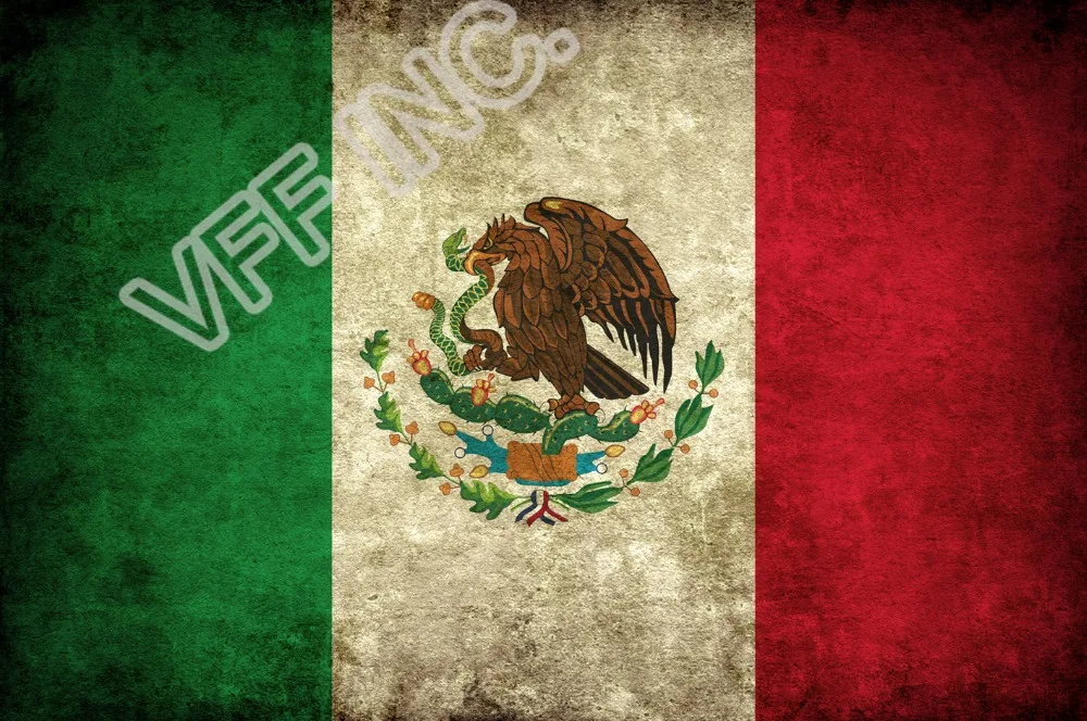 Античный флаг Мексики Национальный сделать старый баннер из полиэстера размером