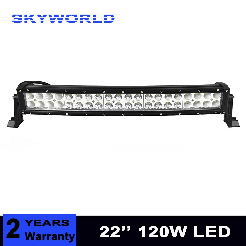 120W 22 ''дюймовый изогнутый светодиодный бар Combo дальнего света Offroad световая балка для автомобиль тягач 4x4 внедорожник ATV 12V 24V
