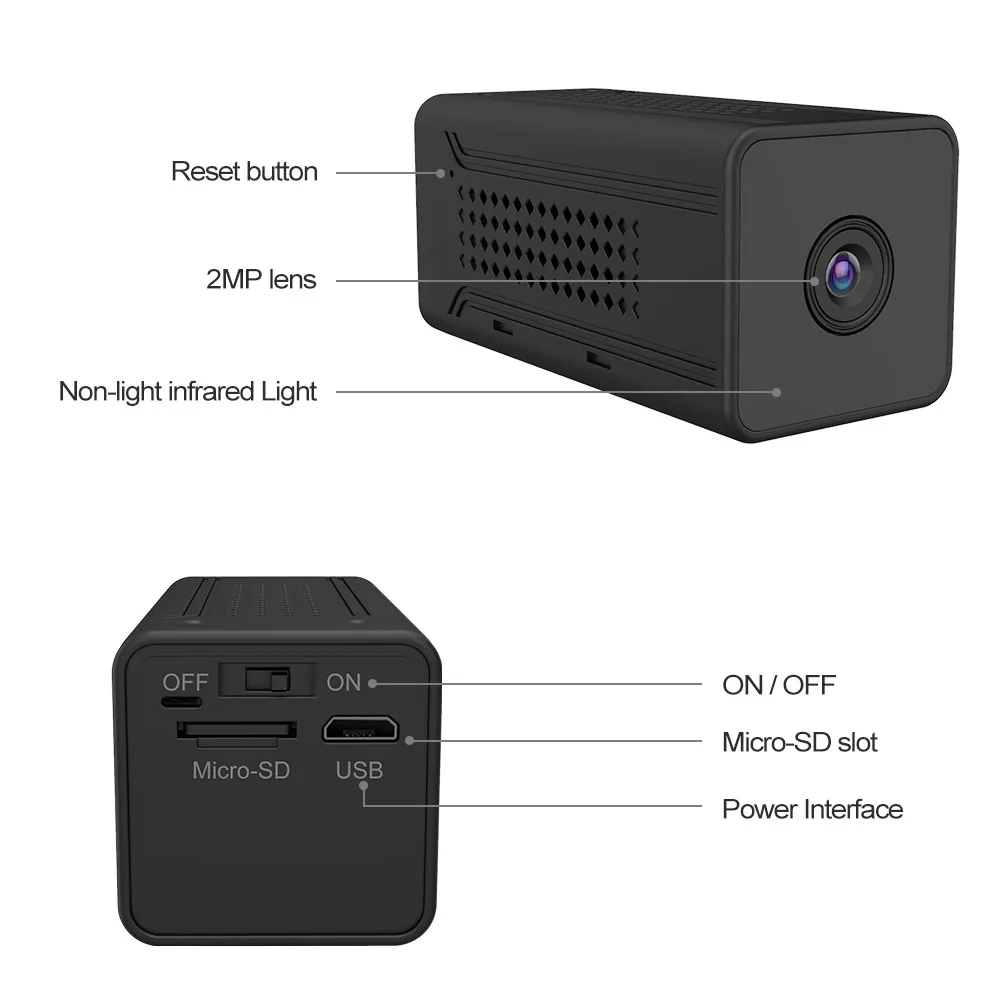 Домашняя камера видеонаблюдения Беспроводная сетевая с Wi Fi 1080P P2P ночное видение