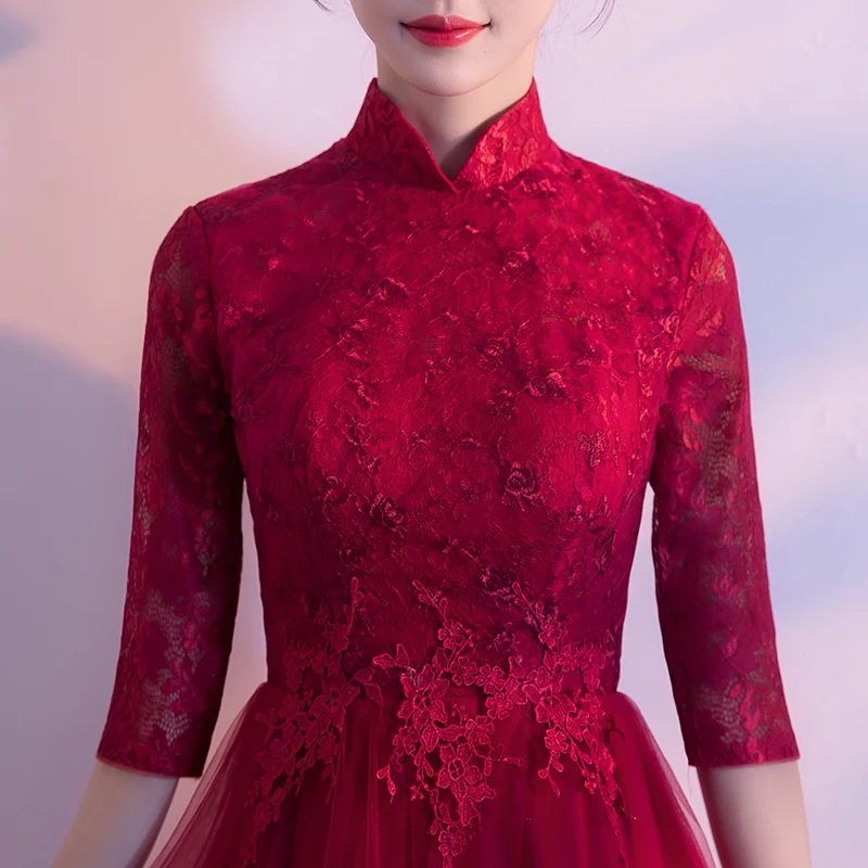 Милое женское платье до середины икры с рукавом голени для подружки