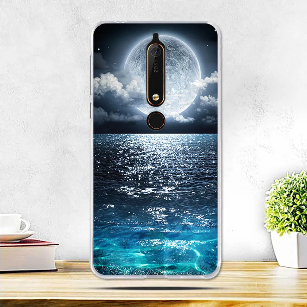 Для Nokia 6 чехол Nokia 6,1 чехол мягкий силиконовый тонкий рельефный чехол s для Nokia 6 TA-1068 TA-1050 TA-1043 чехлы для телефонов