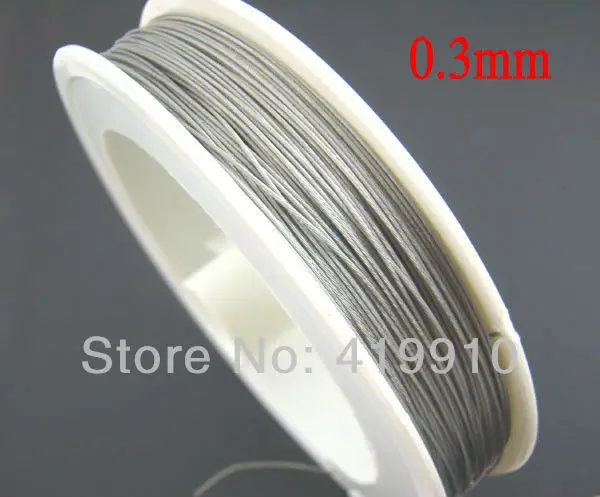 Проволока для бисероплетения в виде хвоста тигра серебристого цвета 2 рулона 0 3