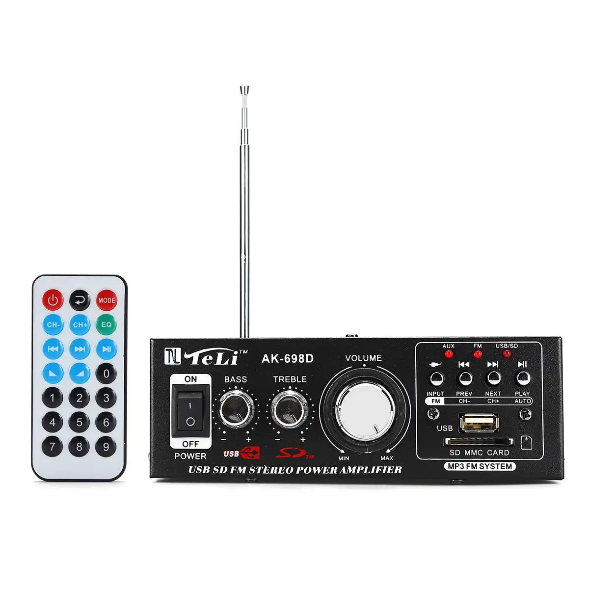 360 Вт 12 В/220 В HIFI аудио стерео усилитель мощности fm-радио 2CH автомобильный домашний усилитель звука с пультом дистанционного управления