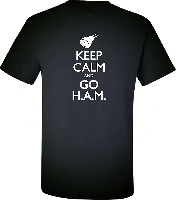 2018 Новая мода лето О-образным вырезом с коротким рукавом мужская Keep Calm and Go ham