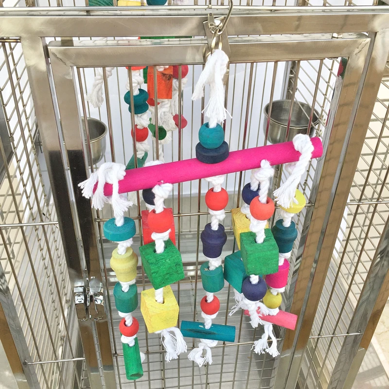 17 &quotConure Попугаев птицы игрушки Попугай Cockatiels Игрушки Хлопок Веревки Птица T043|bird
