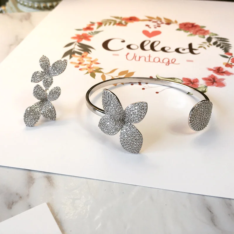 Janekelly дизайнерский Топ аксессуары Модный Цветок Уникальные манжеты браслет и