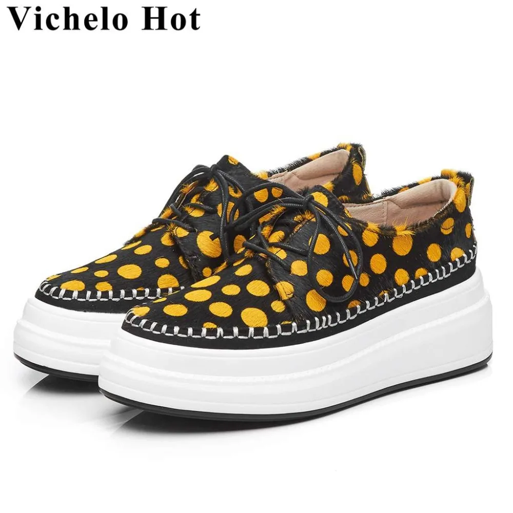 Кроссовки Vichelo женские на толстой высокой платформе классические кеды из
