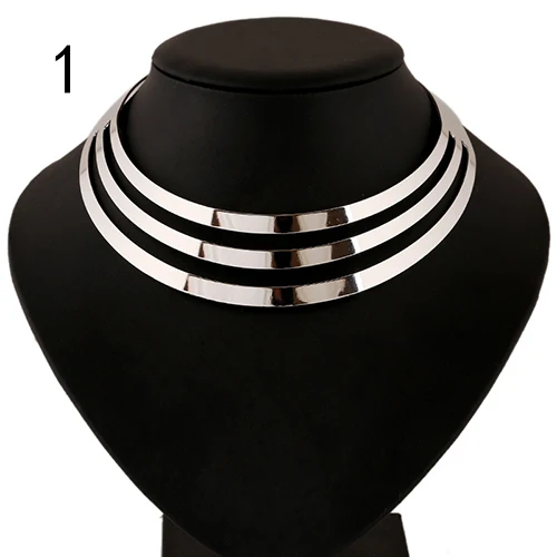 Women's Necklace Exaggerated 3 Layers Semi-Circle Statement Pendant Chain Choker 4QLN 4TS4 | Украшения и аксессуары