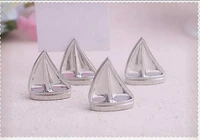20pcs silver boat name number table place card holder for wedding party favor