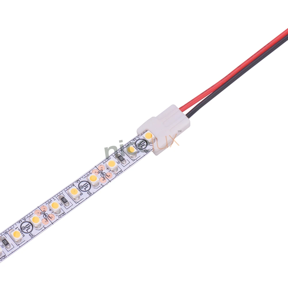 10 шт./лот 2pin 3pin 4pin тонкий соединитель проводник для 8 мм 3528 5050 RGB двойной