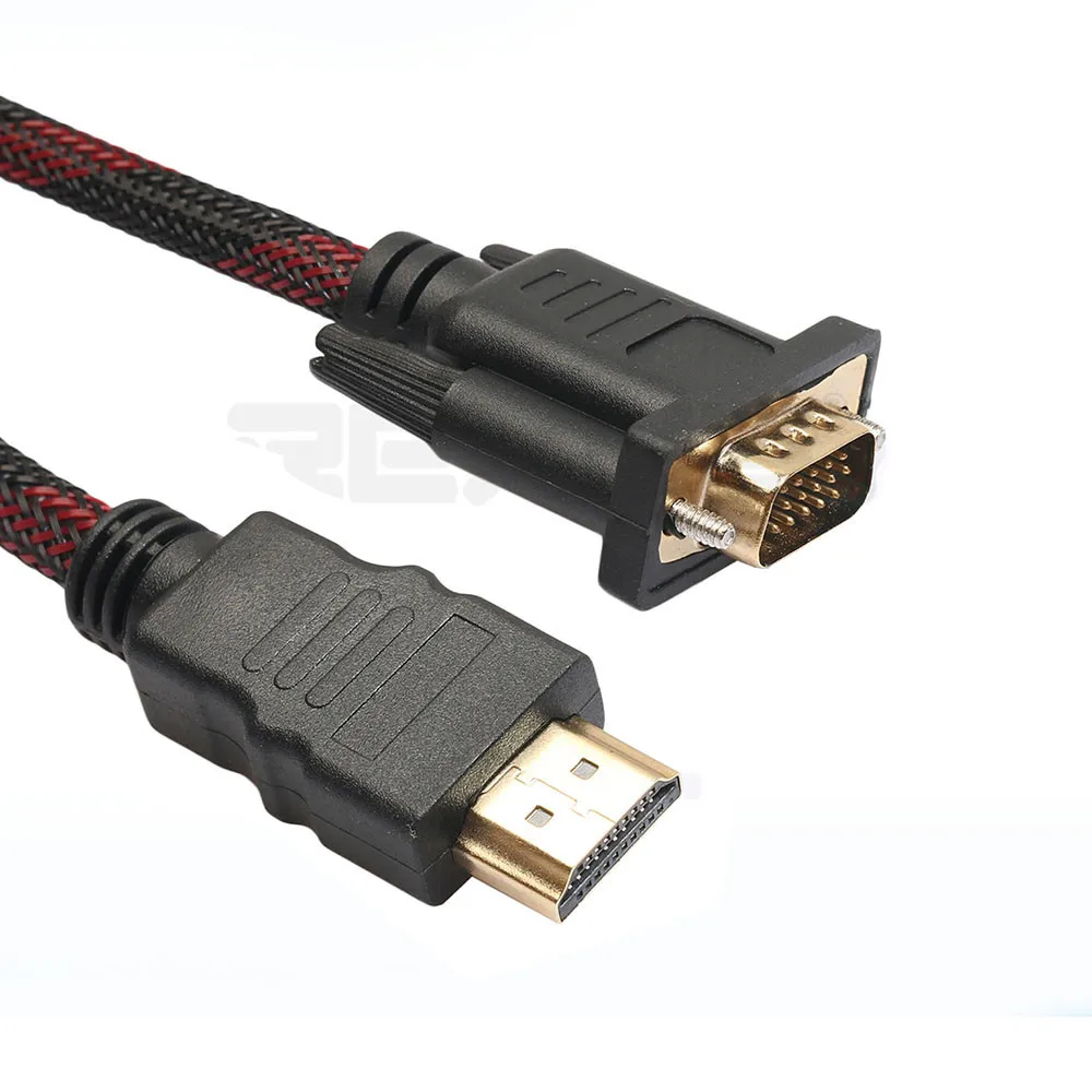 Адаптер-переходник CARPRIE Full HD 1080P HDMI штекер на 15-контактный разъем VGA кабель