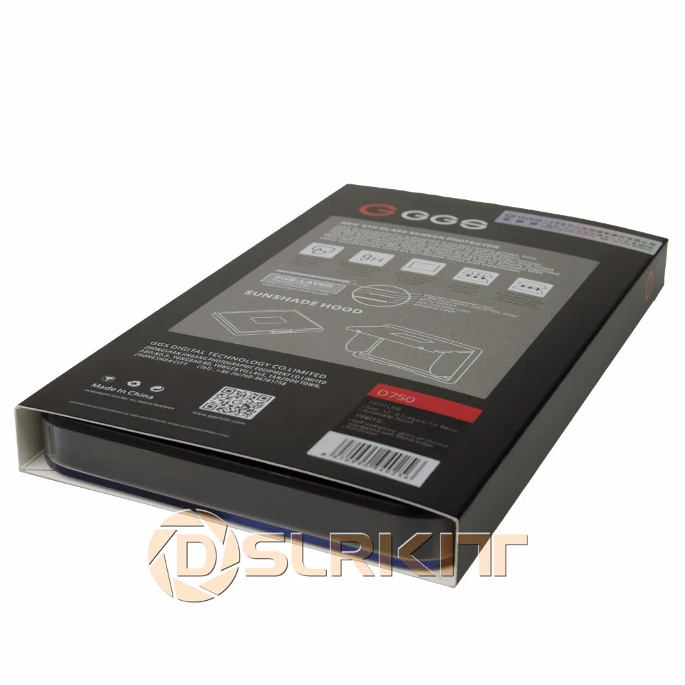 Защитное стекло GGS 5th для ЖК экрана и солнцезащитный козырек Nikon D750|screen protector|nikon lcd