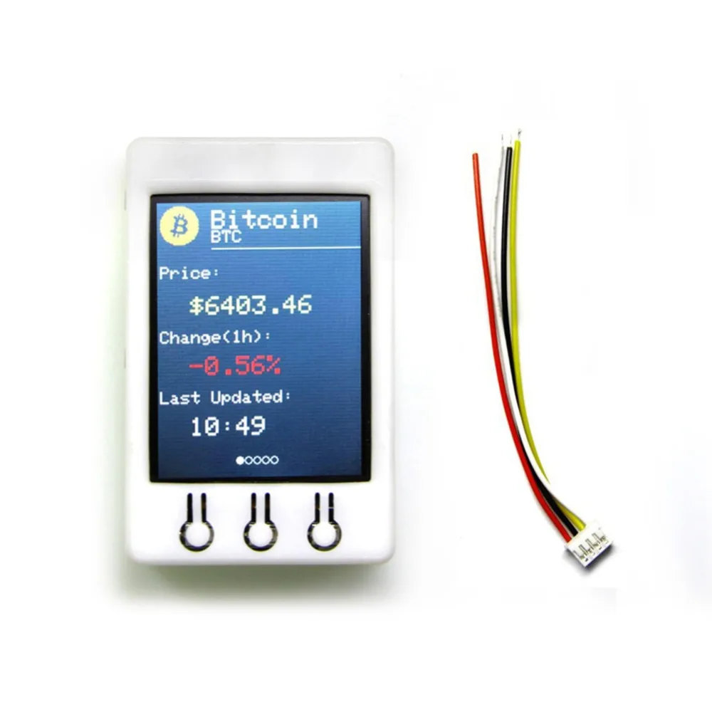 Для TTGO T-Watcher BTC тикер ESP32 для Arduino цена Bitcoin тикер программы 4 МБ SPI Flash 4 МБ Psram 2,2 дюймов 320*240 TFT TT045