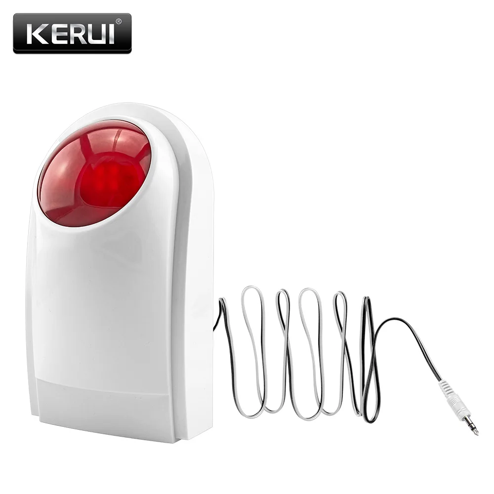 KERUI J007 Проводная Внешняя вспышка стробоскоп датчик сирены сигнализация работает