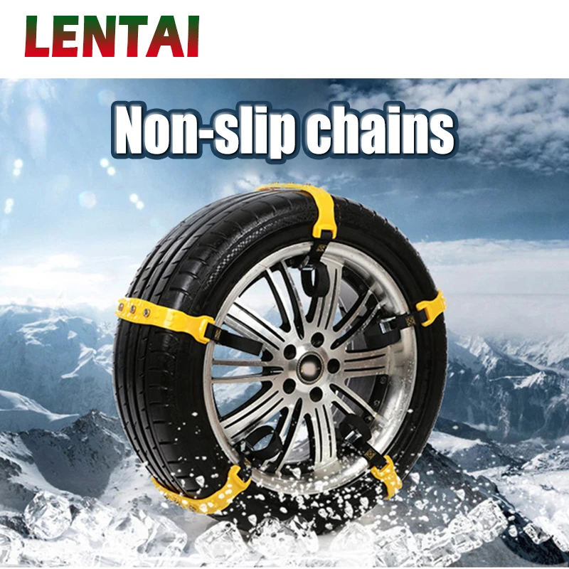 LENTAI 10Pcs Car Wheel Tyre Anti-skid TPU Chains For Fiat Punto Kia Rio Ceed Sportage Cerato Hyundai Creta Solaris I30 Accent