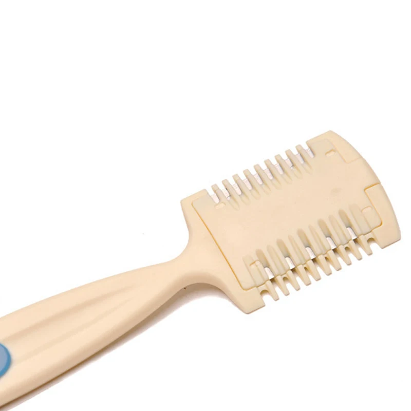 2 в 1 Профессиональная расческа для волос с лезвием ножницы домашний пластиковый