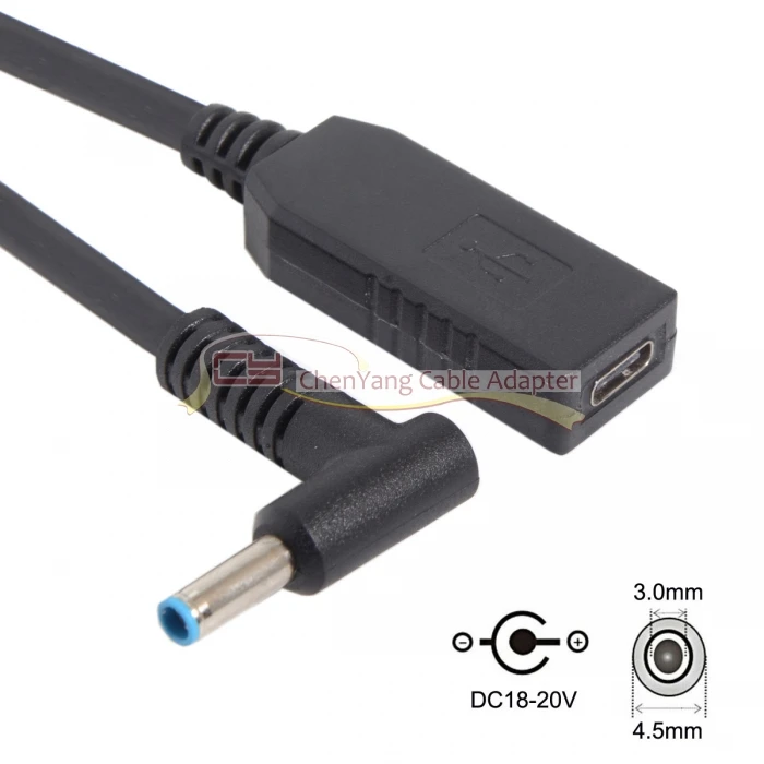 Тип C USB 3 1 к DC 20V 4 5 0 мм Dell HP Power Plug PD эмулятор триггер зарядное устройство кабель для