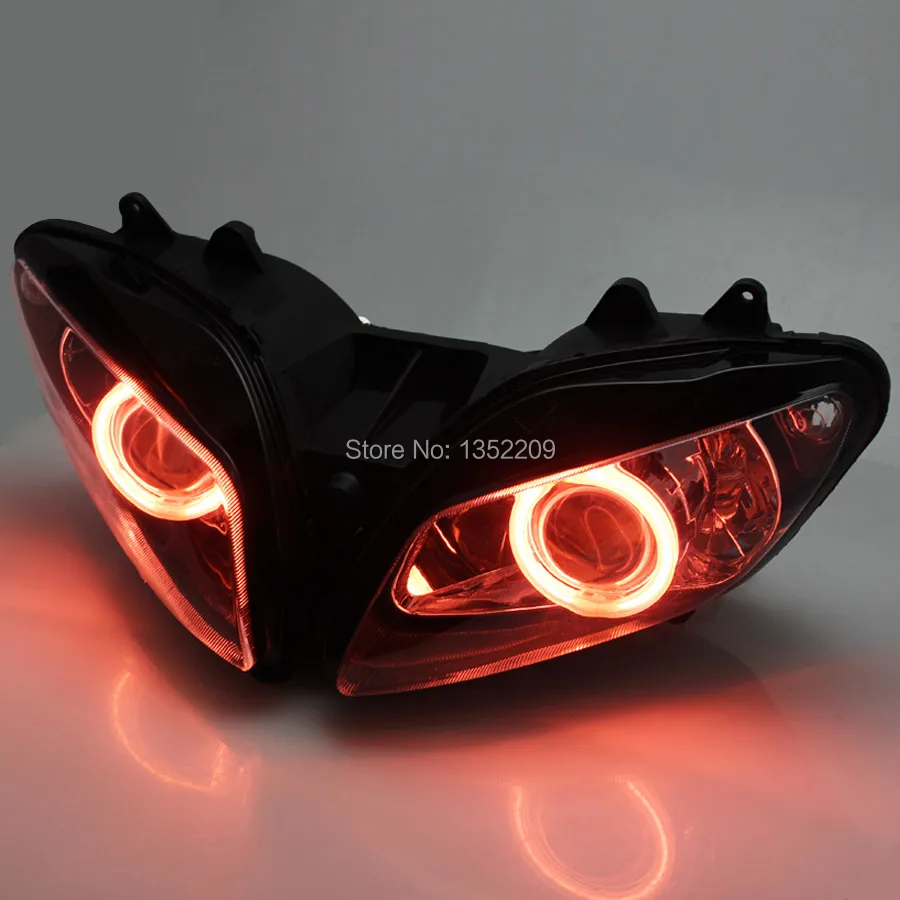 1 комплект фары для проектора HID Angel Eyes Red Halo Lamp For 2002 2003 Yamaha YZF R1| |